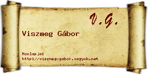 Viszmeg Gábor névjegykártya